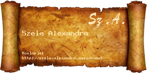 Szele Alexandra névjegykártya