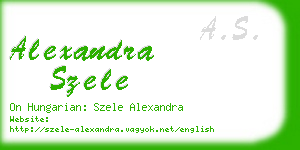 alexandra szele business card